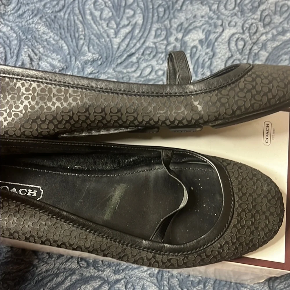 Coach Black Signature Ballet Flats